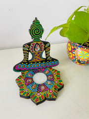 Buddha Candle holder - with Glass Dome in the center