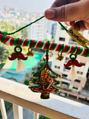 XMas special hangings - Christmas tree with beautiful embroidery - for door or wall