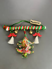 XMas special hangings - Christmas tree with beautiful embroidery - for door or wall