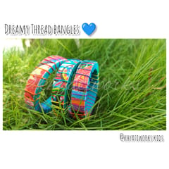 Dreamy Thread Bangles Blue - Single Piece