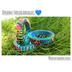 Dreamy Thread Bangles Blue - Single Piece