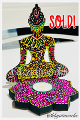 CUSTOM ORDER -Buddha Handpainted Candle holders