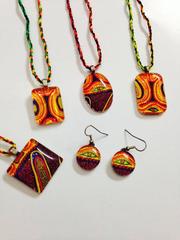 The Naina Series - Glass Pendants and Earrings