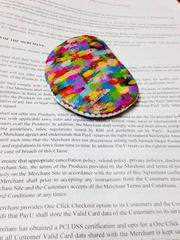 [SOLD] Artist's Palette Handpainted Reversible Paper Napkin Holders